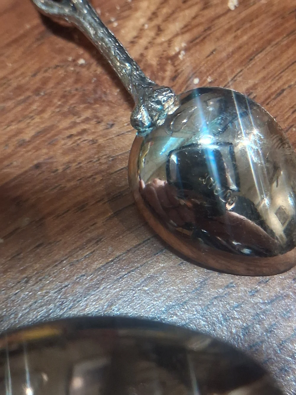 Bellini Silver Floral Handle Dessert Spoon and Fork Set - Silver